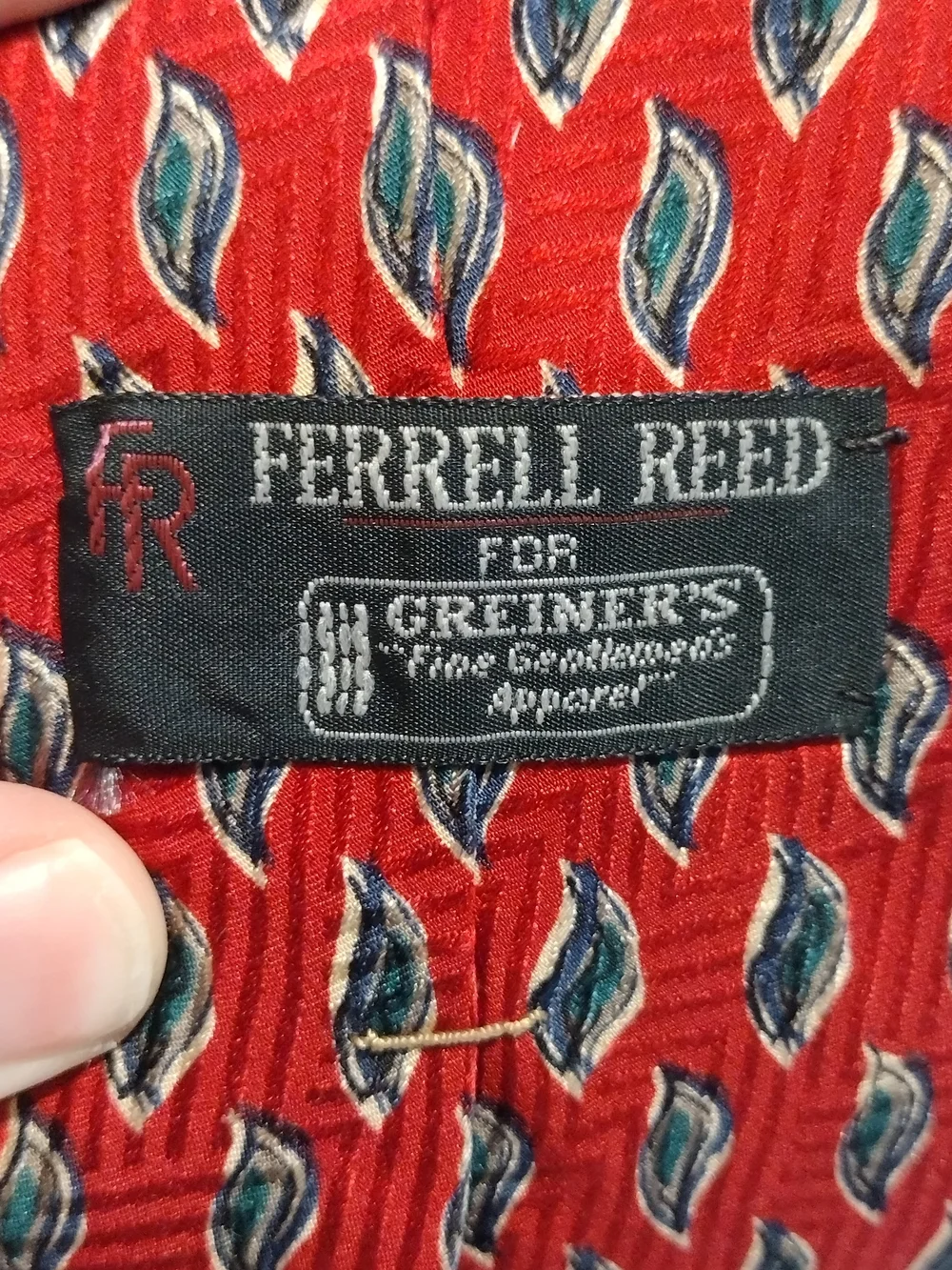 Ferrell Reed Silk Tie for Greiner's